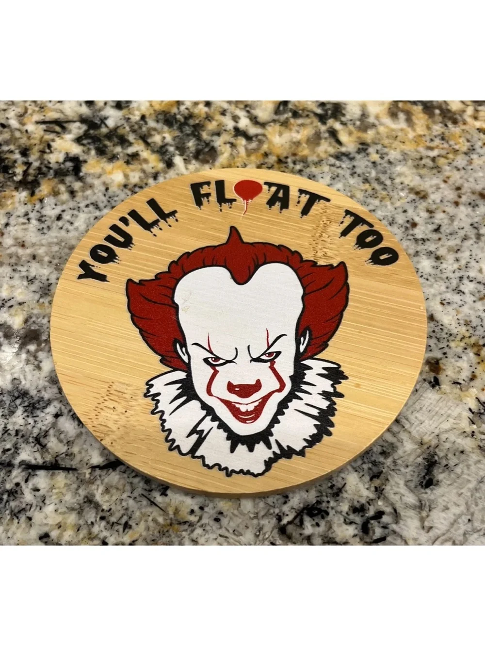 Horror Movie Character Bamboo Coasters - Set of 6 (Natural Wood)
